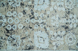 4x6 Fine Hand Knotted Aqua, Beige and Black Traditional Vintage Persian Style Antique Wool and Bamboo Silk Rug | AGR10
