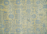 4x6 Fine Hand Knotted Gold and Silver Traditional Persian Style Antique Wool and Silk Rug
