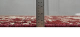 4x6 Hand Knotted Beige and Maroon Modern Abstract Recycled Silk Area Rug