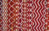 4x6 Hand Knotted Rust and Ivory Modern Contemporary Southwestern Tribal Trellis Recycled Silk Area Rug