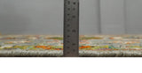 4x6 Hand Knotted Silver, Yellow and Orange Persian Oushak Recycled Silk Area Rug