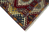 4x6 Hand Knotted Traditional Kazak Ivory and Rust Wool Area Rug