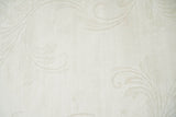 4x6 Hand Woven and Carved Silver and Ivory Floral Art Silk Rug | KNT5