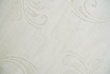 4x6 Hand Woven and Carved Silver and Ivory Floral Art Silk Rug | KNT5