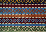 4x6 Multi Color Striped Wool Hand Woven Southwestern Gabbeh Rug