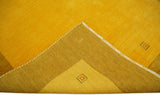 4x6 Small Gold Natural Farmhouse Wool Hand Woven Southwestern Gabbeh Rug