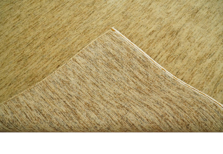 4x6 Small Solid Beige Natural Farmhouse Wool Hand Woven Southwestern Rug