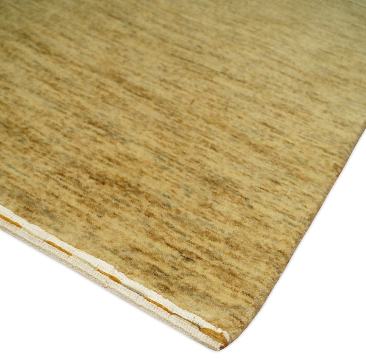 4x6 Small Solid Beige Natural Farmhouse Wool Hand Woven Southwestern Rug