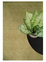 4x6 Small Solid Beige Wool Hand Woven Southwestern Gabbeh Rug