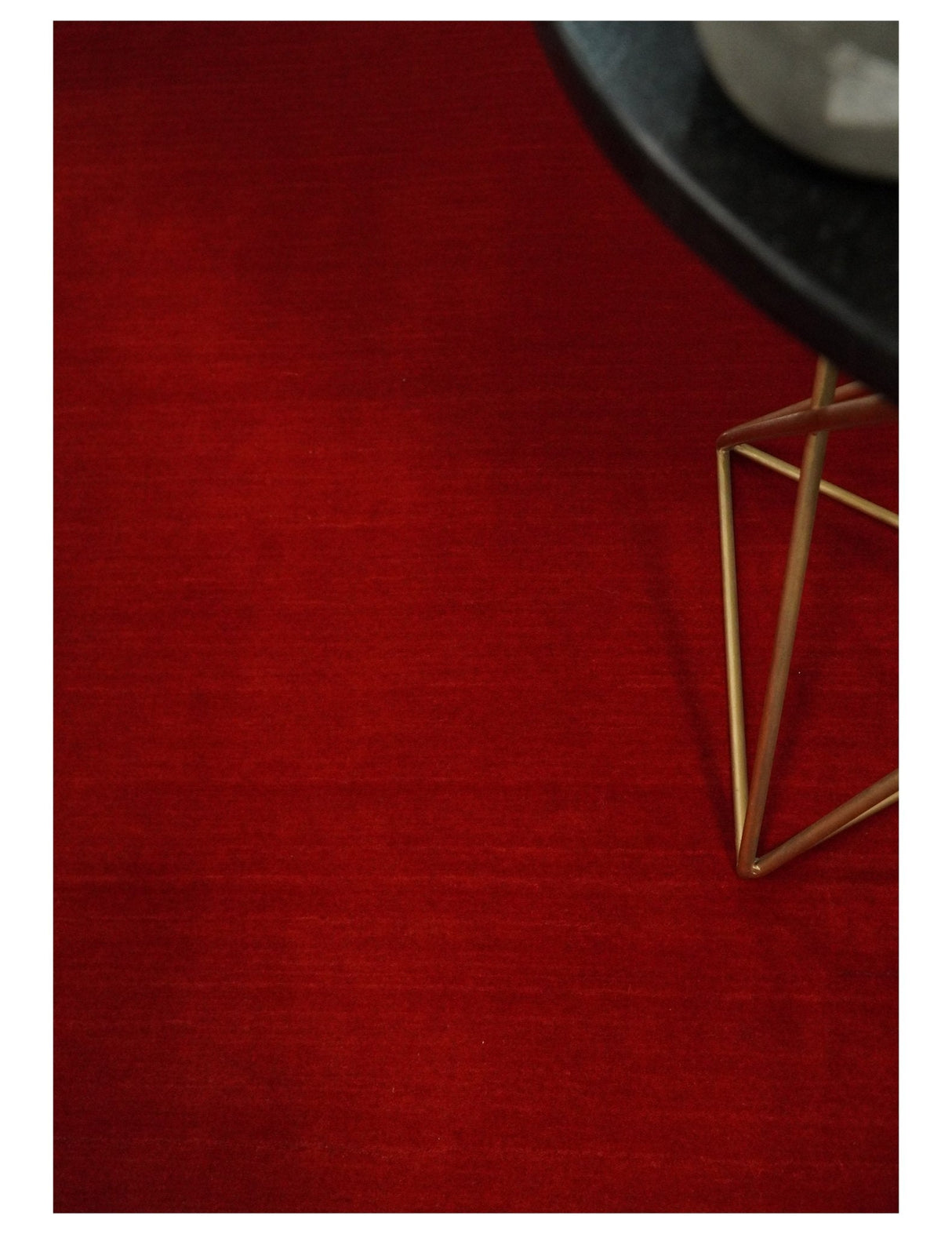 4x6 Small Solid Red Wool Hand Woven Southwestern Gabbeh Rug