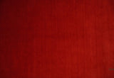 4x6 Small Solid Red Wool Hand Woven Southwestern Gabbeh Rug