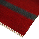 4x6 Small Solid Red Wool Hand Woven Southwestern Gabbeh Rug