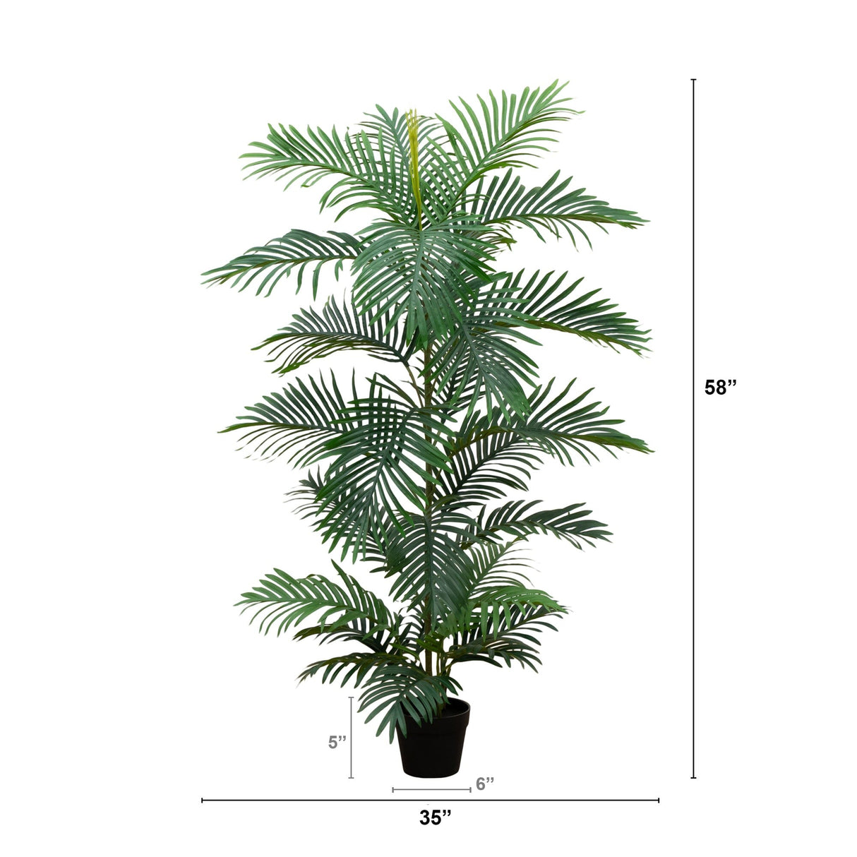 5’ Areca Artificial Palm Tree UV Resistant (Indoor/Outdoor)-Parc Decor