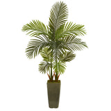 5’ Areca Palm Artificial Tree in Green Planter-Parc Decor