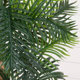 5’ Areca Palm Artificial Tree in Slate Finished Planter (Real Touch)-Parc Decor
