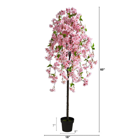 5' Artificial Cherry Blossom Tree-Parc Decor