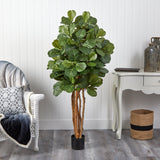 5’ Artificial Fiddle Leaf Fig Tree-Parc Decor