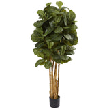5’ Artificial Fiddle Leaf Fig Tree-Parc Decor