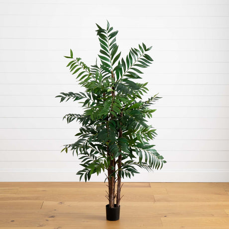 5' Bamboo Palm Artificial Silk Tree-Parc Decor