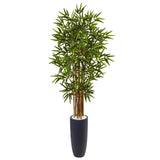 5’ Bamboo Tree in Gray Cylinder Planter-Parc Decor