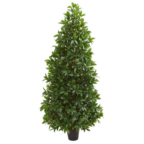 5’ Bay Leaf Cone Topiary Artificial Tree UV Resistant (Indoor/Outdoor)-Parc Decor