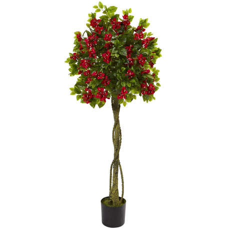 5’ Bougainvillea Artificial Topiary Tree-Parc Decor