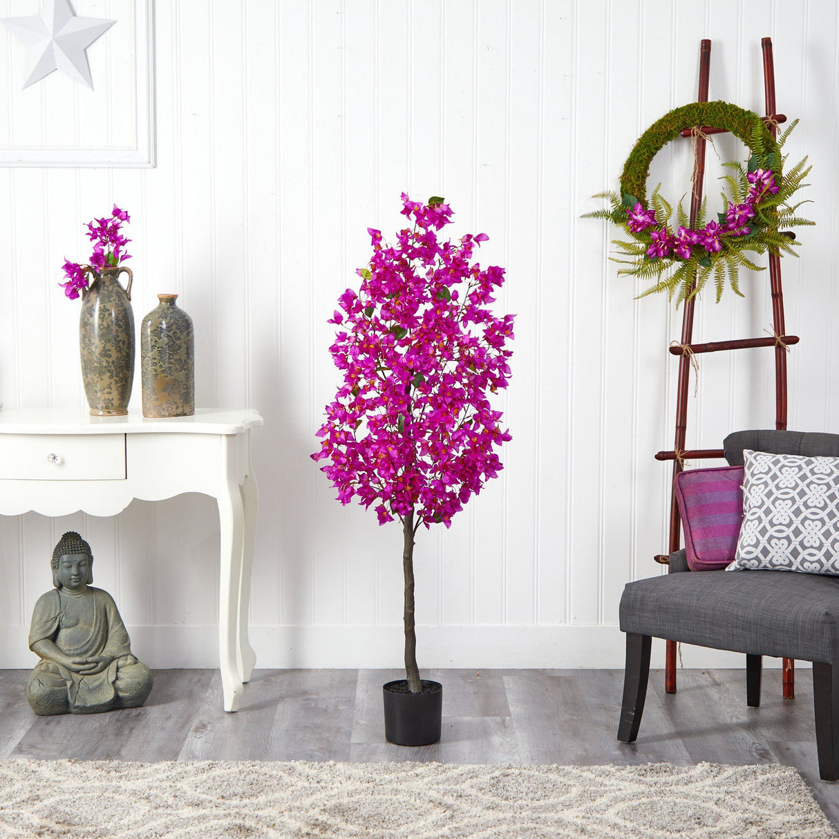 5’ Bougainvillea Artificial Tree-Parc Decor
