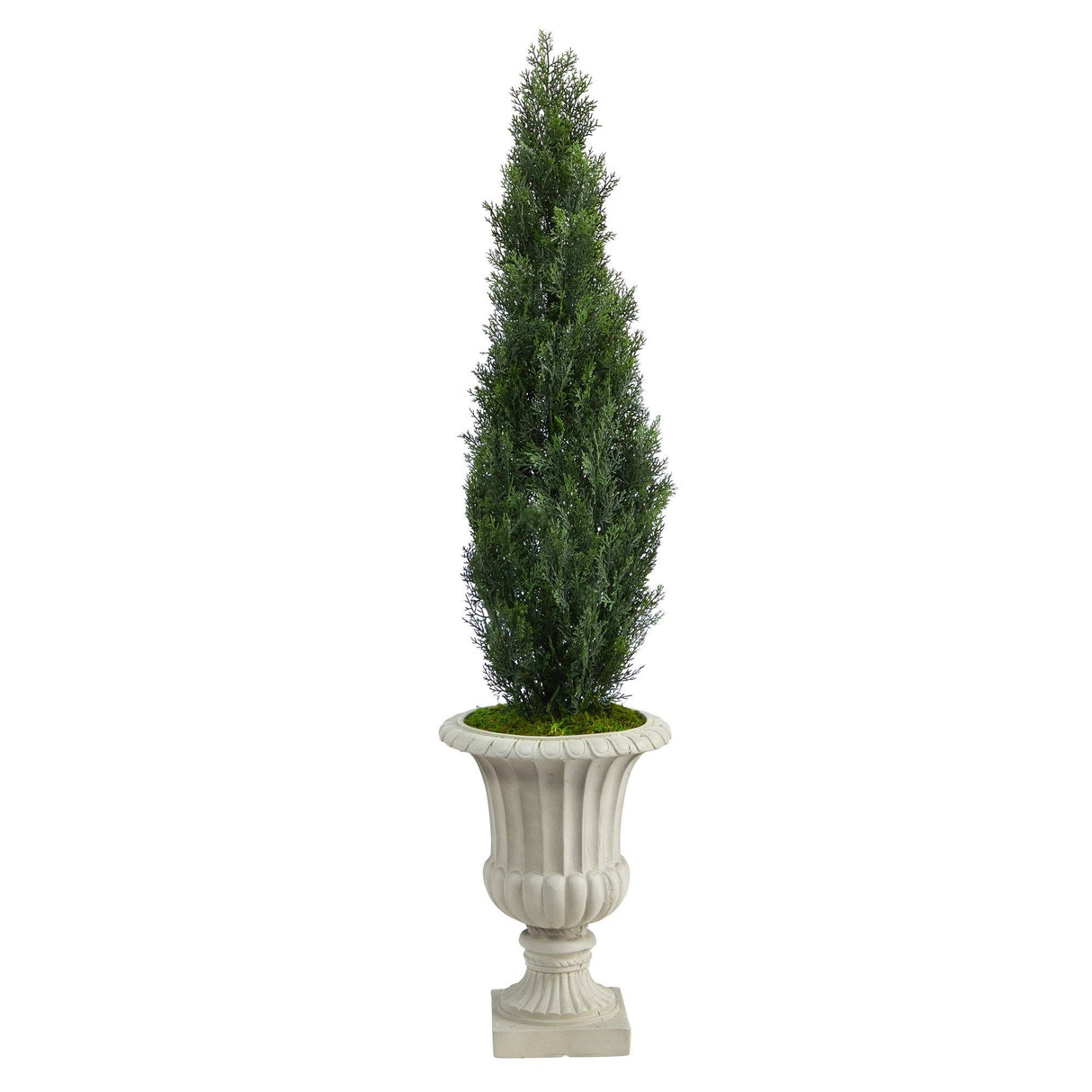 5' Cedar Artificial Tree in Sand Finished Urn (Indoor/Outdoor)-Parc Decor
