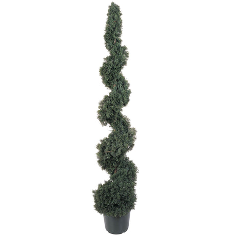 5' Cedar Spiral Silk Tree (In-door/Out-door)-Parc Decor