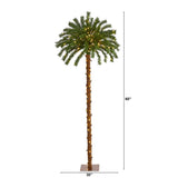 5’ Christmas Palm Artificial Tree with 150 Warm White LED Lights-Parc Decor