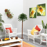 5’ Christmas Palm Artificial Tree with 150 Warm White LED Lights-Parc Decor