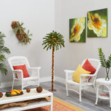 5’ Christmas Palm Artificial Tree with 150 Warm White LED Lights-Parc Decor