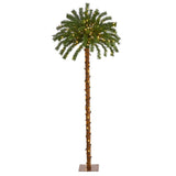 5’ Christmas Palm Artificial Tree with 150 Warm White LED Lights-Parc Decor