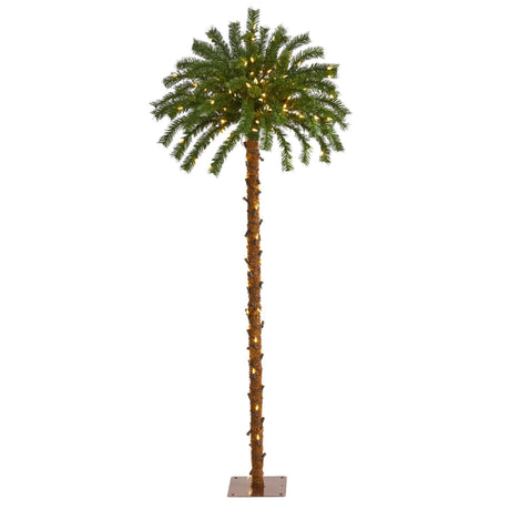 5’ Christmas Palm Artificial Tree with 150 Warm White LED Lights-Parc Decor