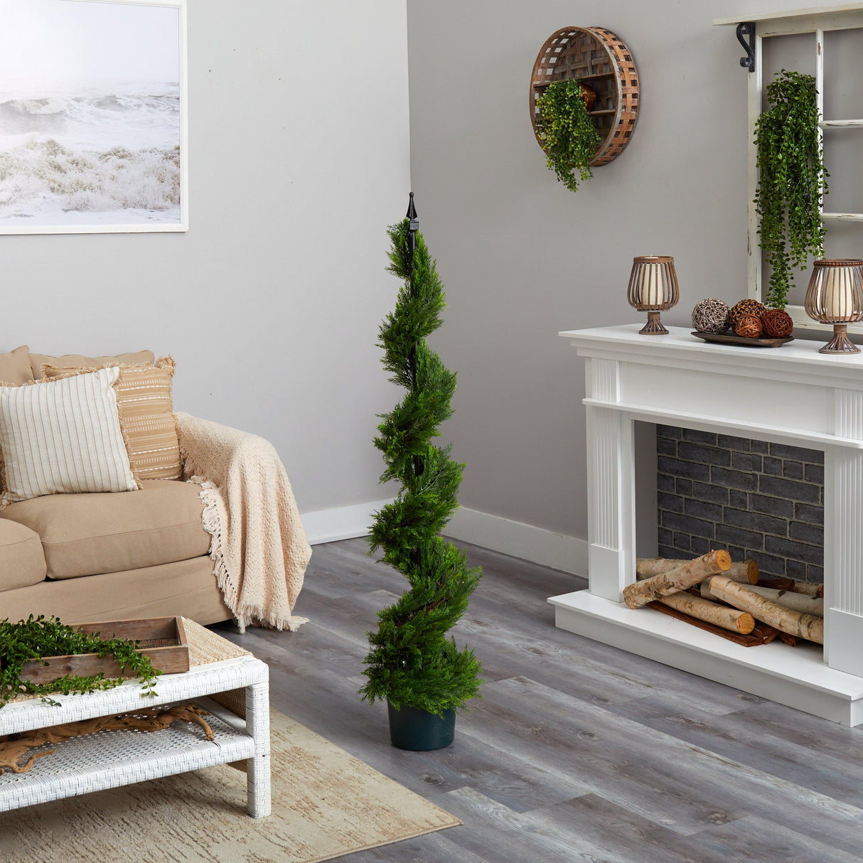 5' Cypress Spiral Tree-Parc Decor