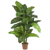 5' Dieffenbachia Silk Plant (Real Touch)-Parc Decor
