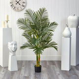 5’ Double Stalk Golden Cane Artificial Palm Tree-Parc Decor