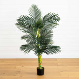 5’ Double Stalk Golden Cane Artificial Palm Tree-Parc Decor