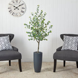 5’ Eucalyptus Artificial Tree in Gray Planter-Parc Decor