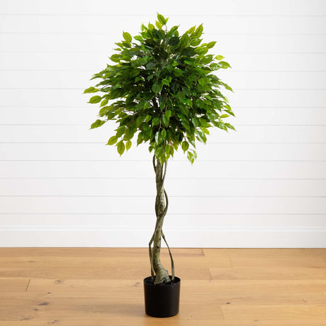 5' Ficus Artificial Topiary Tree UV Resistant (Indoor/Outdoor)-Parc Decor