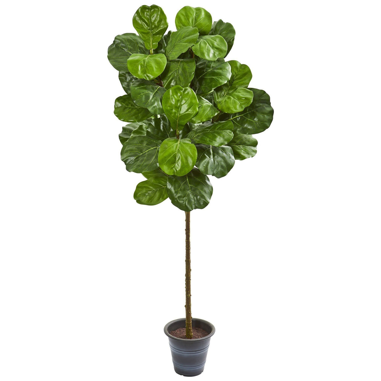 5’ Fiddle Leaf Artificial Tree With Decorative Planter-Parc Decor
