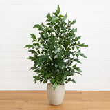 5’ Fishtail Palm Artificial Tree in Sand Colored Planter-Parc Decor