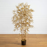 5' Golden Bamboo Tree w/880 Lvs-Parc Decor