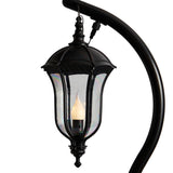 5' Holiday Decorated Lamp Post with Greenery, Berries and 30 LED Lights-Parc Decor