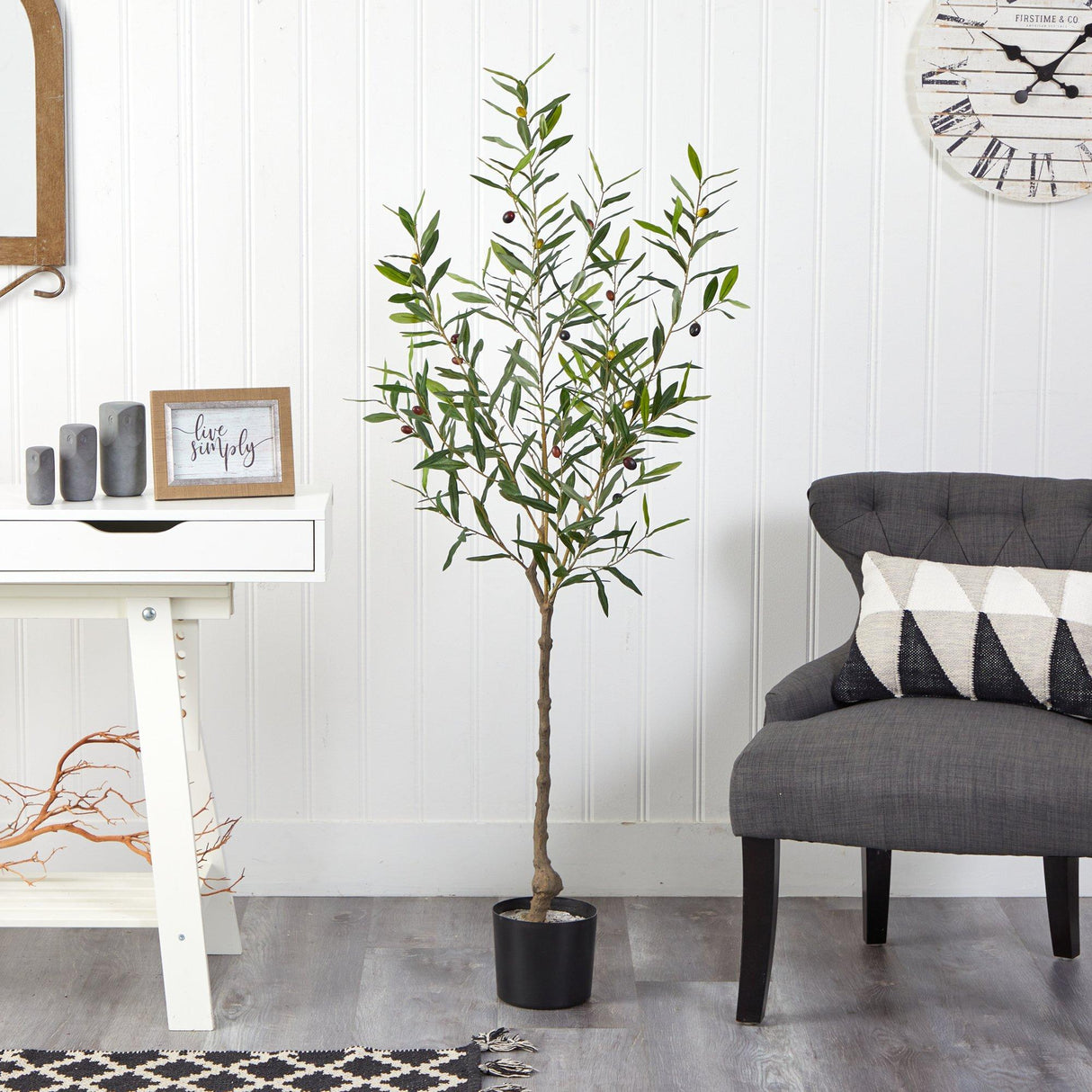 5’ Olive Artificial Tree-Parc Decor
