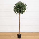 5’ Olive Topiary Artificial Tree-Parc Decor