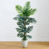 5’ Paradise Palm Artificial Tree in Sand Colored Planter-Parc Decor
