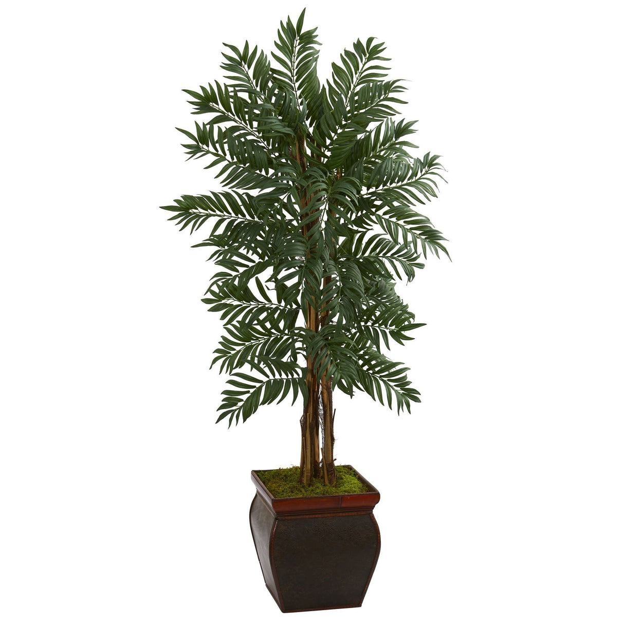 5’ Parlor Palm Artificial Tree in Decorative Planter-Parc Decor