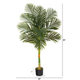 5’ Single Stalk Golden Cane Artificial Palm Tree-Parc Decor