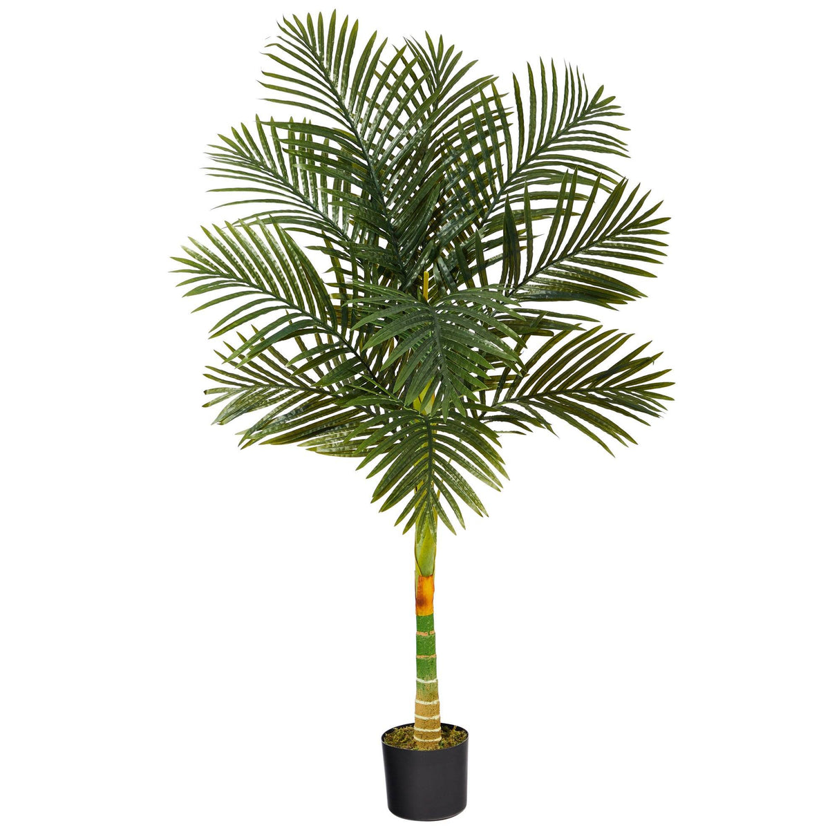 5’ Single Stalk Golden Cane Artificial Palm Tree-Parc Decor